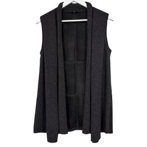 Lafayette 148 Leather Wool Cashmere cardigan size Medium Women’s